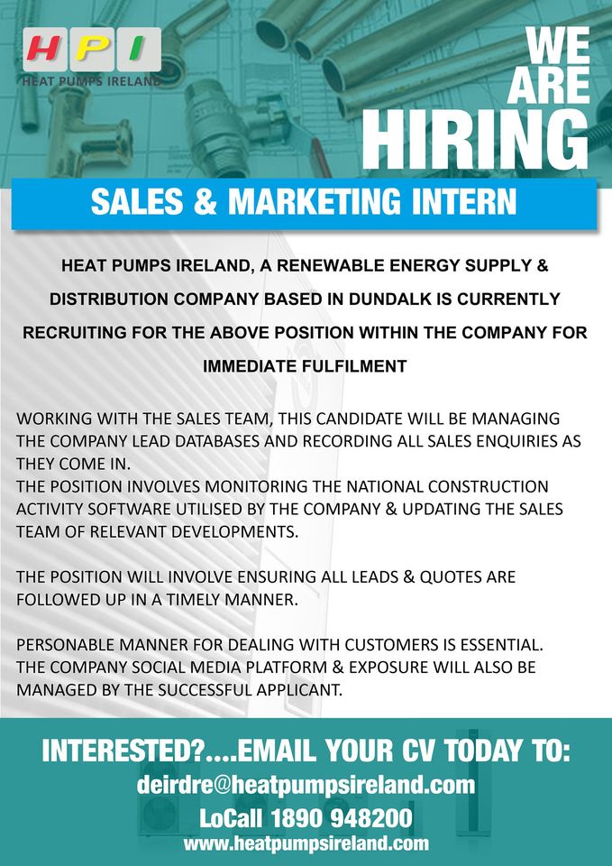 Careers Heat Pumps Ireland Careers heat pumps ireland